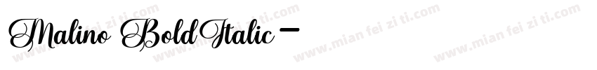 Malino BoldItalic字体转换
